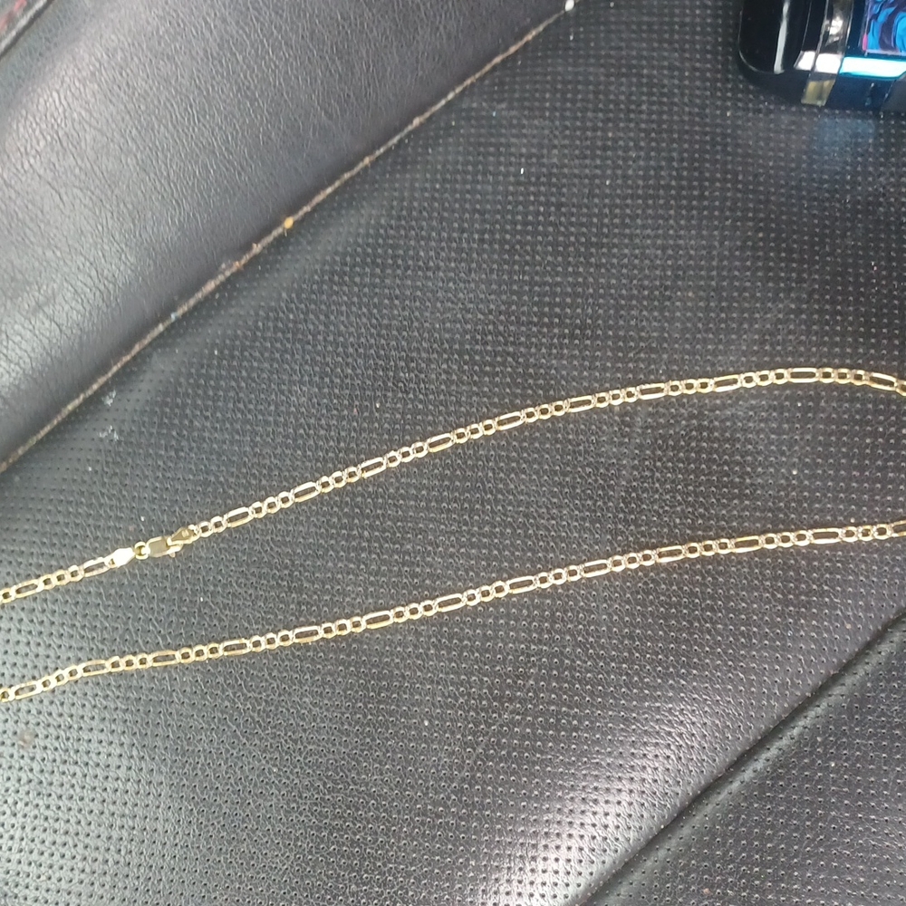 10k gold diamond cut necklace